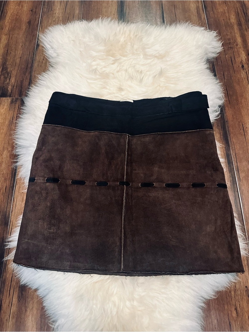 NWOT mini suede skirt